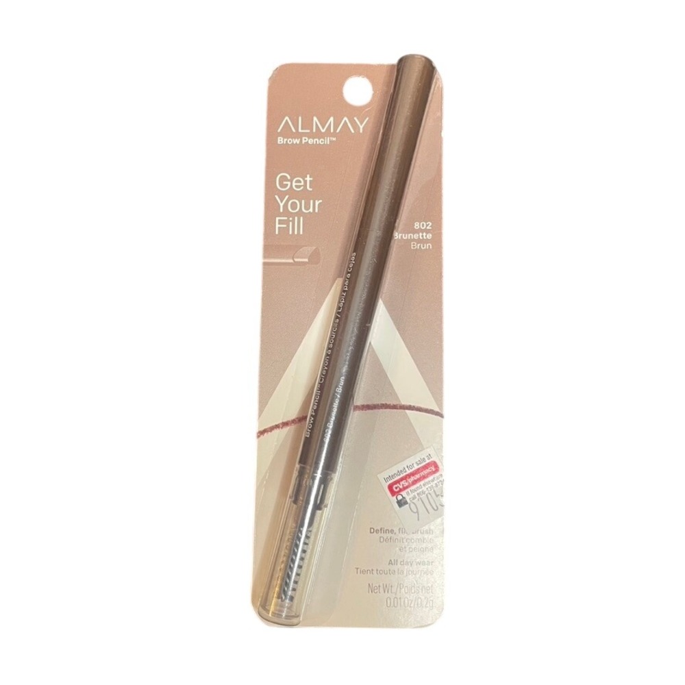 Almay Brow Pencil 802 Brunette Get Your Fill Eyebrow Pencil with Spoolie New